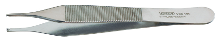 Forceps Tissue Vantage® Adson 4-3/4 Inch Length Floor Grade Stainless Steel NonSterile NonLocking Thumb Handle Straight 1 X 2 Teeth by Integra York PA, Inc. (Miltex)  ID V96-120